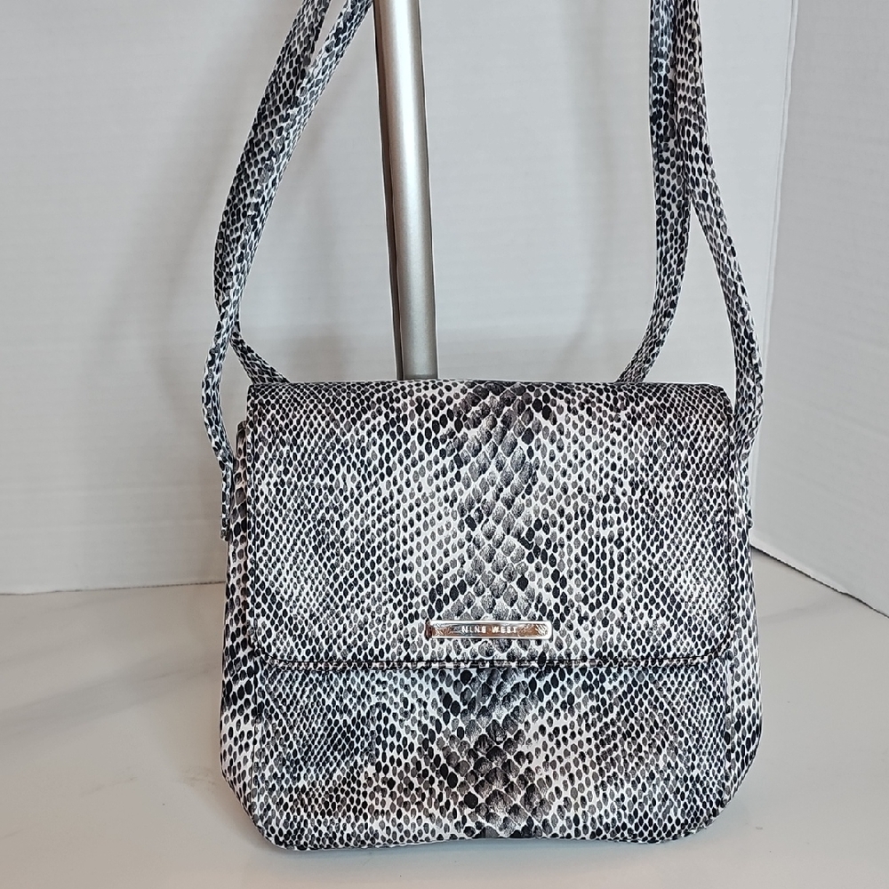 Nine West Black and White Crossbody Bag